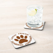 Dog Paw Loyal Friend Untersetzer (Rechte Seite)
