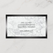 Dog Paw | Marmor | Grenze Visitenkarte (Rückseite)