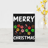 Dog Paw Merry Christmas Pajamas Puppy Dog Lover Xm Karte (Gelbe Blume)