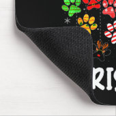 Dog Paw Merry Christmas Pajamas Puppy Dog Lover Xm Mousepad (Ecke)