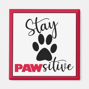 Dog Paw Motivierend Puff Magnet