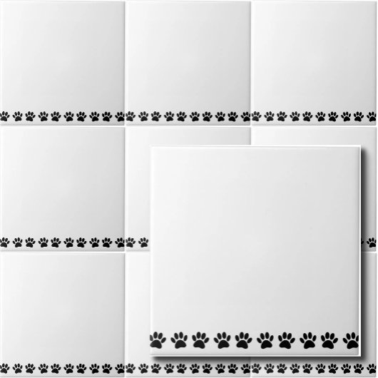 Dog Paw Muster Fliese