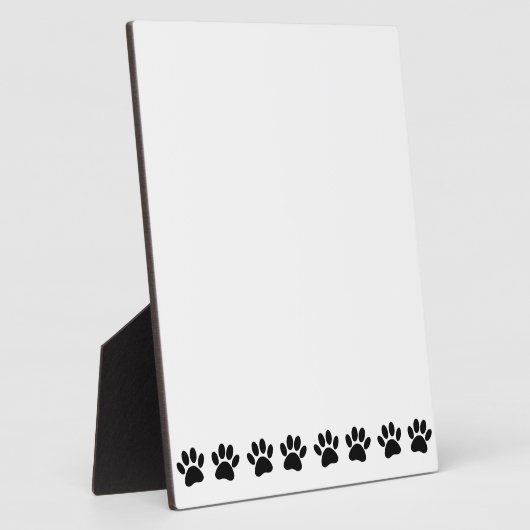 Dog Paw Muster Fotoplatte (Seite)