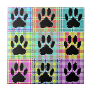 Dog Paw Muster Quilt Fliese