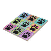 Dog Paw Muster Quilt Fliese (Seite)