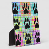 Dog Paw Muster Quilt Fotoplatte (Seite)