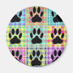 Dog Paw Muster Quilt Magnet