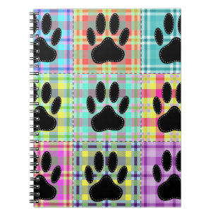 Dog Paw Muster Quilt Notizblock