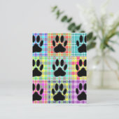 Dog Paw Muster Quilt Postkarte (Stehend Vorderseite)