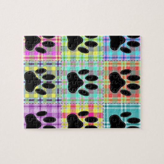 Dog Paw Muster Quilt Puzzle (Horizontal)