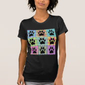 Dog Paw Muster Quilt T-Shirt (Vorderseite)