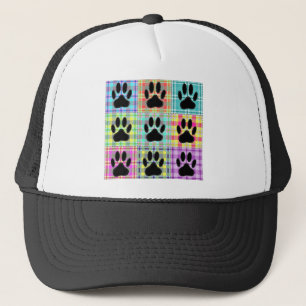 Dog Paw Muster Quilt Truckerkappe