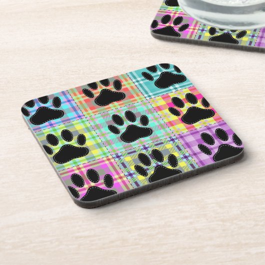 Dog Paw Muster Quilt Untersetzer (Linke Seite)