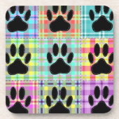 Dog Paw Muster Quilt Untersetzer (Vorderseite)