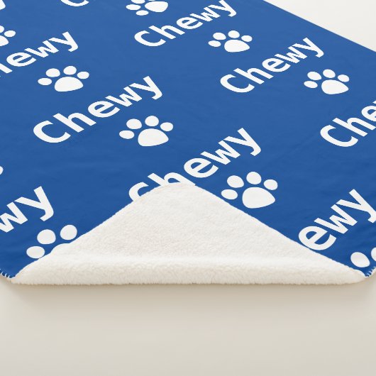 Dog Paw Name Navy White Sherpadecke (3/4)