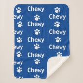 Dog Paw Name Navy White Sherpadecke (Vorderseite)