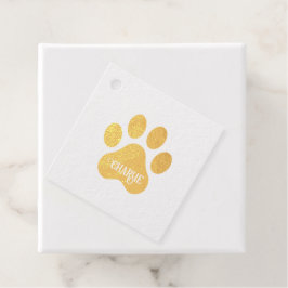 Dog Paw Name Silhouette Design Geschenkanhänger