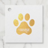 Dog Paw Name Silhouette Design Geschenkanhänger (Vorderseite)