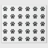 Dog Paw Name Silhouette Design Geschenkpapier (Flach)