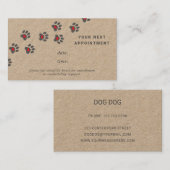 Dog Paw Path Visitenkarte (Vorne/Hinten)