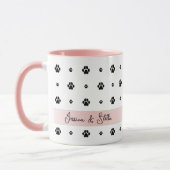 Dog Paw Pink Foto und Text Tasse (Links)