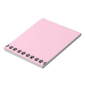 Dog Paw Pink Pink Notizblock (Rotiert)
