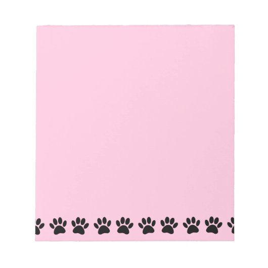 Dog Paw Pink Pink Notizblock (Vorderseite)