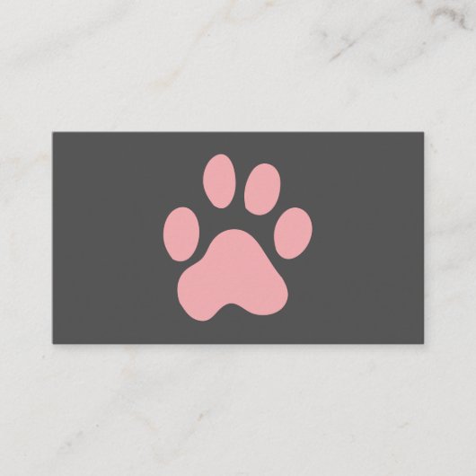 Dog Paw (pink) Visitenkarte (Vorderseite)
