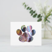 Dog Paw Postkarte (Stehend Vorderseite)