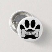 Dog Paw Print and Bone Button (Vorne & Hinten)
