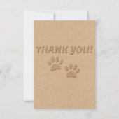 Dog Paw Print and Text Dankeskarte (Vorderseite)