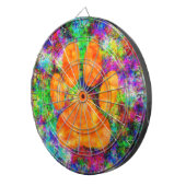 Dog Paw Print Aquarell Dartscheibe (Vorderseite rechts)