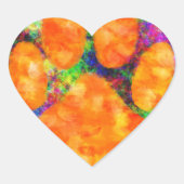 Dog Paw Print Aquarell Herz-Aufkleber (Vorderseite)