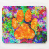 Dog Paw Print Aquarell Mousepad (Vorne)