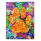 Dog Paw Print Aquarell Notizblock (Vorderseite)