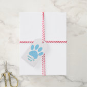 Dog Paw Print Art Custom Text Geschenkanhänger (Mit Garn)