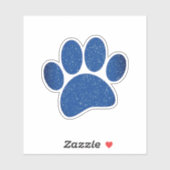 Dog Paw Print Cartoon Altes Papier drucken Aufkleber (Blatt)