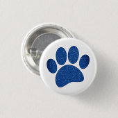 Dog Paw Print Cartoon Altes Papier drucken Button (Vorne & Hinten)