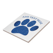 Dog Paw Print Cartoon Altes Papier drucken Fliese (Seite)