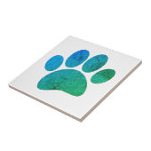 Dog Paw Print Cartoon Altes Papier drucken Fliese (Seite)