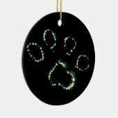 Dog Paw Print Christmas Tree Ornament Decoration (Rechts)