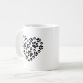 Dog Paw Print Coffee Tasse, Dog Paw Prinz Kaffeetasse (Vorderseite Links)