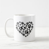 Dog Paw Print Coffee Tasse, Dog Paw Prinz Kaffeetasse (Links)