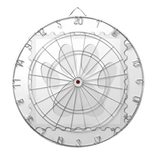 Dog Paw Print Cout Dartscheibe (vorne)