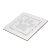 Dog Paw Print Cout Fliese (Seite)