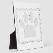 Dog Paw Print Cout Fotoplatte (Seite)