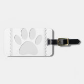 Dog Paw Print Cout Gepäckanhänger (Vorderseite horizontal)