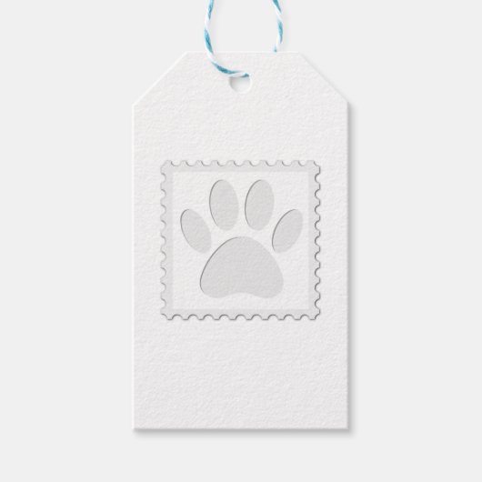 Dog Paw Print Cout Geschenkanhänger (Vorderseite)