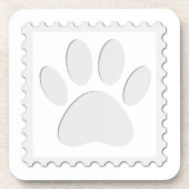 Dog Paw Print Cout Getränkeuntersetzer (Vorderseite)
