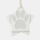 Dog Paw Print Cout Keramikornament (Rechts)